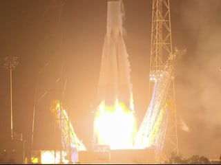 Sojus-Rakete beim Start Sojus-Rakete beim Start