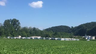 Der Fuhrpark der Fahrenden bei Laupen. Der Fuhrpark der Fahrenden bei Laupen.