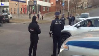 Polizisten in Chabarovsk