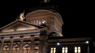 Das Bundeshaus in der Nacht.
