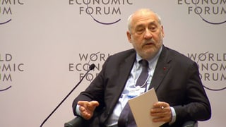 Joseph Stiglitz an der WEF-Debatte.