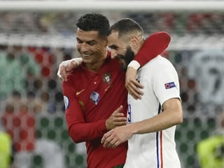 Portugals Cristiano Ronaldo und Frankreichs Karim Benzema.
