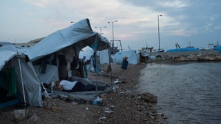 Flüchtlinge auf der griechischen Insel Chios. Flüchtlinge auf der griechischen Insel Chios.