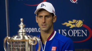 Novak Djokovic an der Pressekonferenz.
