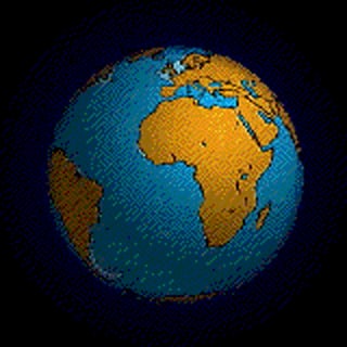 Animation: Erdkugel mit dem Urkontinent Pangäa