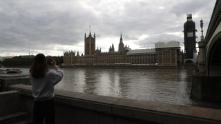 Totale auf Westminster vom anderen Themse-Ufer. Totale auf Westminster vom anderen Themse-Ufer.