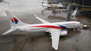 Ein Flugzeug von Malaysia Airlines in Kuala Lumpur