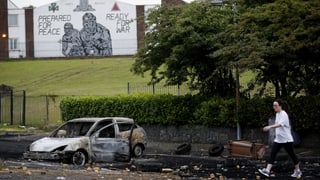 Politische Parolen in einem protestantischen Quartier in Belfast