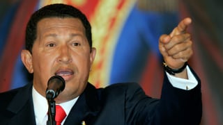 Porträt von Hugo Chavez.