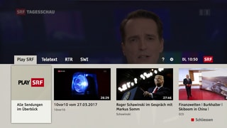Startleiste SRF HbbTV-Angebot Startleiste SRF HbbTV-Angebot