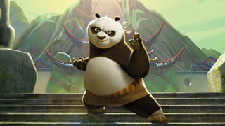 Panda Bär (Panda Po) tanzt kämpferisch