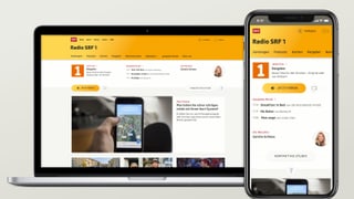 Bild der neuen SRF 1-Radioseite. Bild der neuen SRF 1-Radioseite.