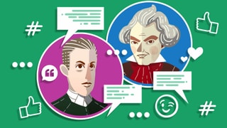 Illustration von Beethoven und Erzherzog Rudolph