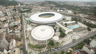 Das Maracana-Stadion aus der Vogelperspektive.