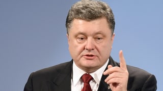 Der ukrainische Präsident Poroschenko während seiner Rede in München. Der ukrainische Präsident Poroschenko während seiner Rede in München.