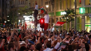 Ungarische Fans in Budapest.
