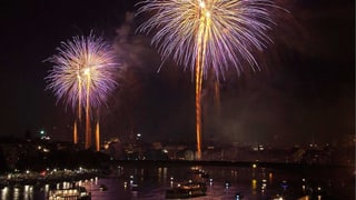 Basler 1.-August-Feuerwerk über dem Rhein