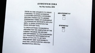 Der Stimmzettel zum Referendum
