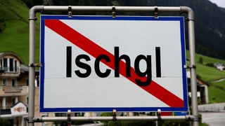 Das Ortsschild von Ischgl.