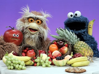Das blaue Krümelmonster hat gelernt: «Obst tut jeder Zeit gut, Kekse isst man nur ab und zu».