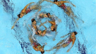 Das ägyptische Synchronschwimmerinnen-Team