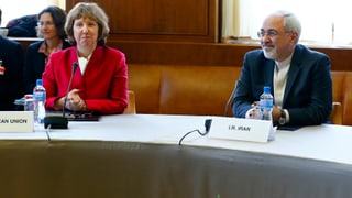 EU-Aussenbeauftrage Catherine Ashton und Mohammed Dschawad Sarif