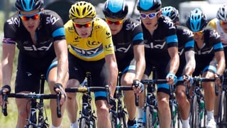 Der Tourleader Chris Froome im Team Sky an der diesjährigen Tour de France. 