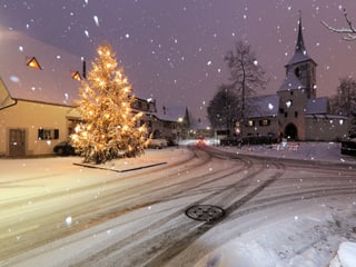 Schneefall in Muttenz.