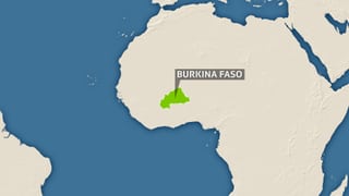 Burkina Faso. Im Nordwesten des Kontinents Afrika gelegen.
