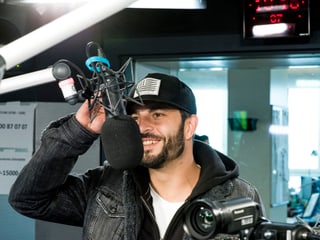 Immer wieder gern gesehener Gast bei JRZ: Bligg im Studio von SRF 3.
