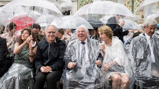  Alt-Bundesräte Moritz Leuenberger (SP) und Christoph Blocher (SVP).