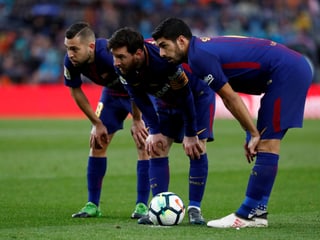 Jordi Alba, Lionel Messi und Luis Suarez