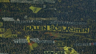 Spruchbänder im Dortmunder Stadion