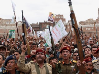 Huthi an Protestdemonstration gegen Saudi-Arabien