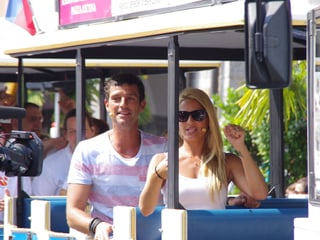 Roman Kilchsperger und Christa Rigozzi im Zügli von Ascona