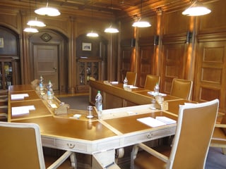 Tisch im Regierungsrats-Zimmer in Herisau