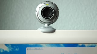 Webcam auf einem Bildschirm