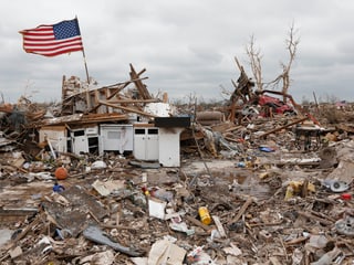 Ein zerstörte Vorort von Oklahoma City.