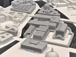 Ein Modell der Berliner Museumsinsel. Ein Modell der Berliner Museumsinsel.