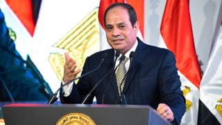 Zu sehen der ägyptische Präsident Abdel Fattah al-Sisi.