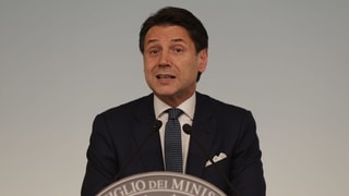 Premier Conte bei einer Rede. Premier Conte bei einer Rede.