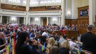 Totale auf den Plenarsaal des ukrainischen Parlamentes.