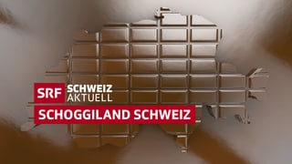 Logo Schoggiland Schweiz - Umriss der Schweiz aus Schokolade