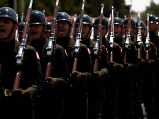 Soldaten in Reih und Glied
