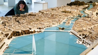 Ein Modell der Stadt Genf.