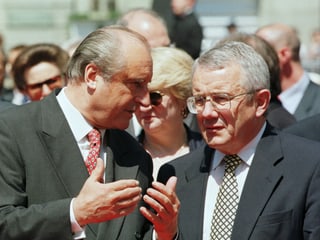 Austrian Federal President Thomas Klestil with Federal Chancellor Arnold Köhler.