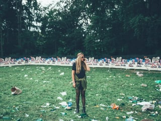 Das sieht jetzt nur so einsam aus - aber knapp 3000 Early-Bird-Ticket-Besitzer waren da, um sich einen guten Zeltplatz zu ergattern.