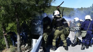 Strassenschlacht auf Lesbos Strassenschlacht auf Lesbos