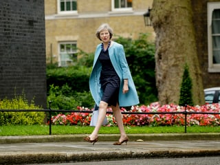 Theresa May auf dem Weg zu einer Kabinettssitzung in der Downing Street 10. 