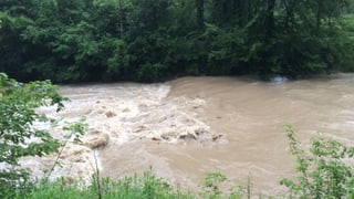 Der viele Regen führte immer wieder zu Hochwasser, so auch am 9. Juni an der Töss. Der viele Regen führte immer wieder zu Hochwasser, so auch am 9. Juni an der Töss.